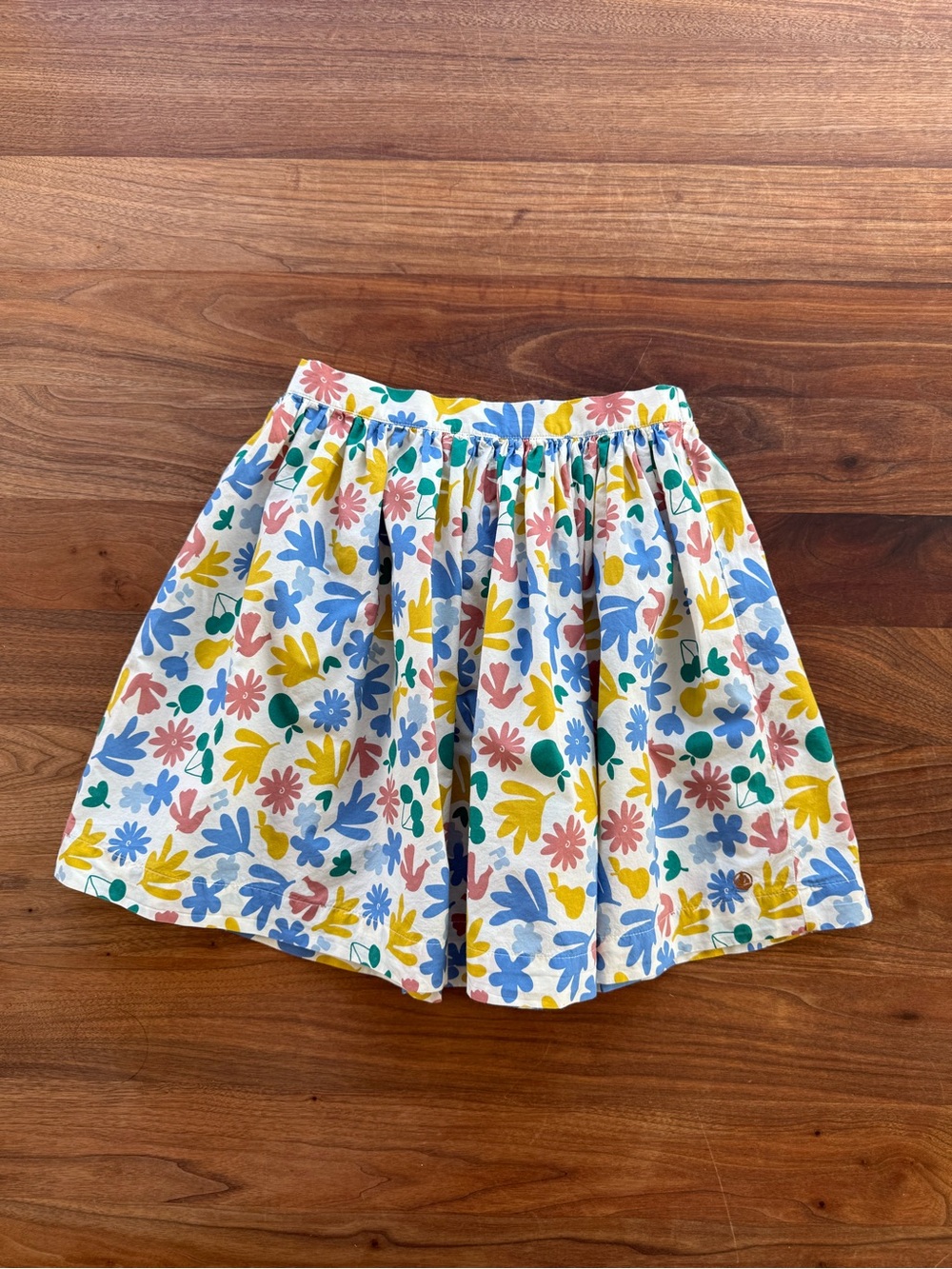 Petit Bateau Floral Fruit Printed Poplin Cotton Skirt - Paris France Girls 12